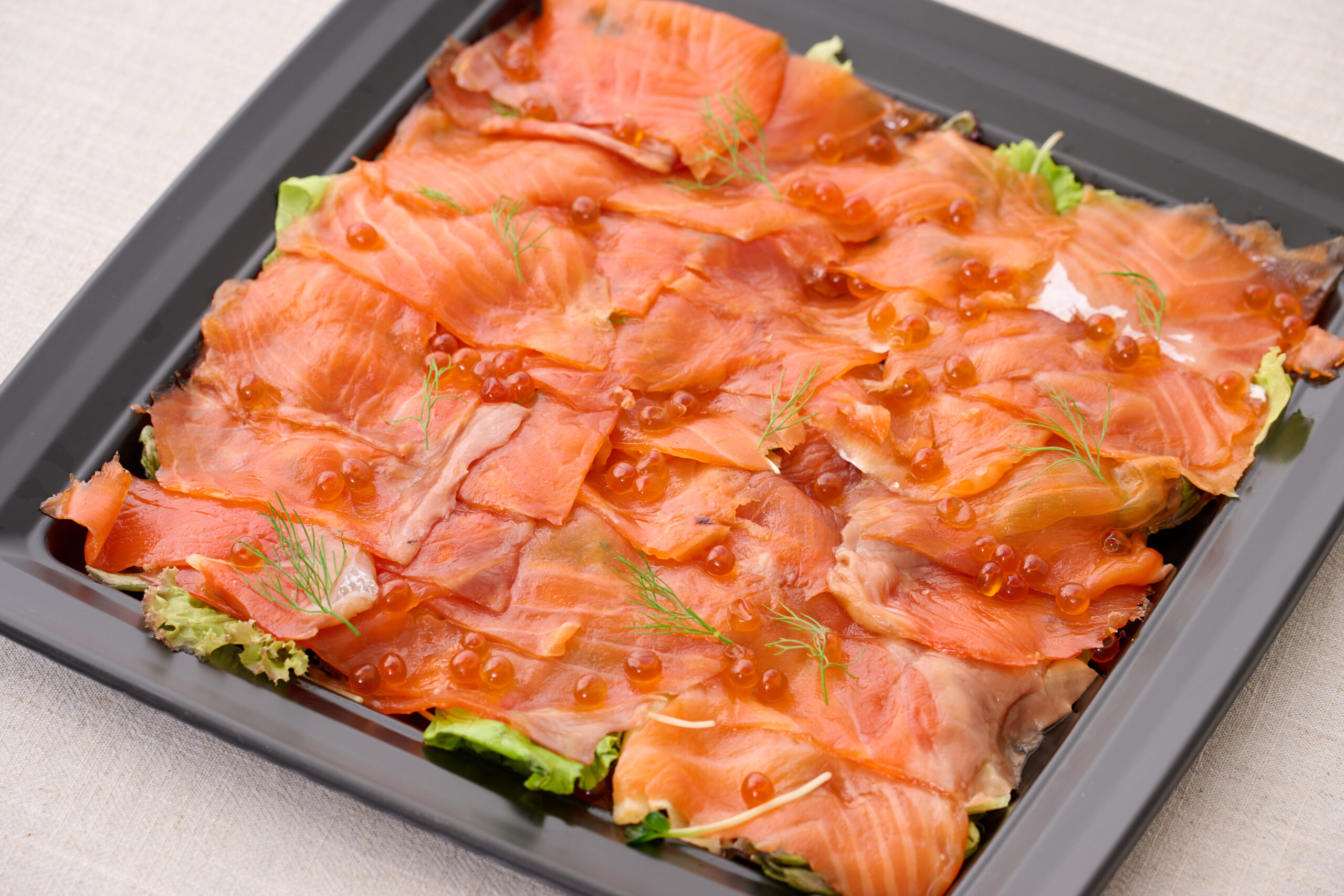  いくらとスモークサーモンのフレッシュ野菜仕立て